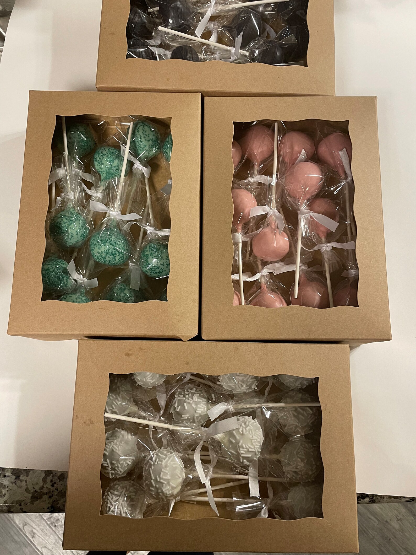 Custom Cake Pops Sage Green Blush Pink White Black Etsy