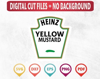 Yellow Mustard Digital Cut File, Print File SVG, Silhouette Svg, Special Unique Design, Svg, Eps, Dxf, Png, Pdf