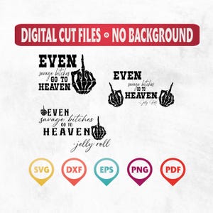 Vilda tikar går till himlen skeletthand SVG PNG: Cricut sublimering (digital nedladdning)