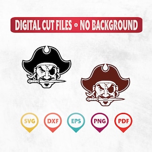 Pirate SVG,Pirates Svg, Pirate style graphics, Svg Dxf EP Png Files for Cricut,Silhouette,Digital Clipart, Cut File,Pirate Typography Design