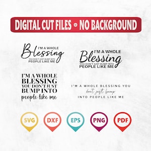 I’m A Whole Blessing Svg, You Don’t Just Bump Into People Like Me Svg, Blessed Saying Quote, Affirmation Svg, Manifest Svg, Self Love Svg
