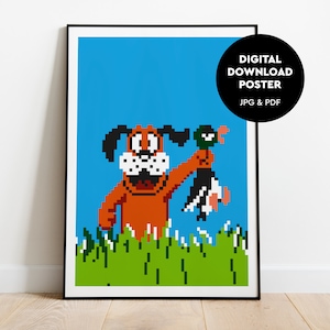 Retro Gaming Digital Download Poster. Arcade Poster Print. Retro Wall Art