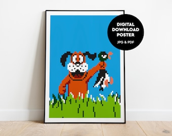 Retro Gaming Digital Download Poster. Arcade Poster Print. Retro Wall Art
