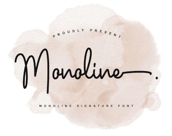 Monoline Script Font: Modern Calligraphy, Cricut Font (OTF, TTF)