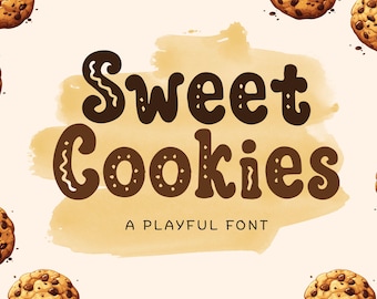 Sweet Cookies a Playful Decorative Fun Font Digital Download