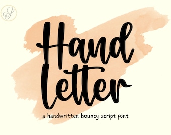 Handletter, Typography, Lettering, Handwritten, Bouncy Script, Modern Calligraphy, Cricut, Cursive, Farmhouse Font