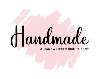 Handwritten Cursive Script Font: OTF, TTF (Commercial Use)