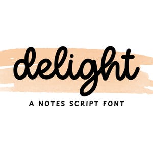 Delight Font: scrittura a mano per Cricut e Goodnotes (OTF, TTF)