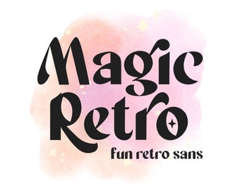Magic Retro Font: Bold Sans-Serif Typeface (Digital Download)