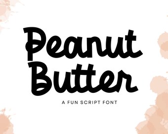 Peanut Butter Font, Monoline Script, Retro Font (OTF, TTF)