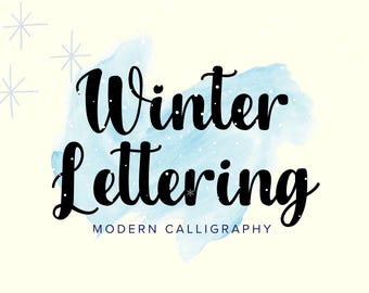 Winter Lettering Font: Modern Calligraphy, Cricut Font (OTF, TTF)