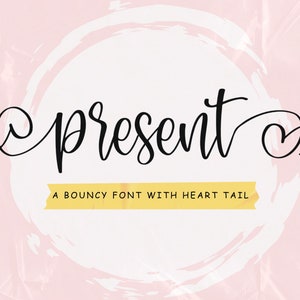 Schreibschrift Schriftarten für Cricut, moderne Kalligraphie Schrift, Hochzeitseinladung Schriftarten, Brautjungfer Schriftart & federnde Designs, Schriftart mit Herz.