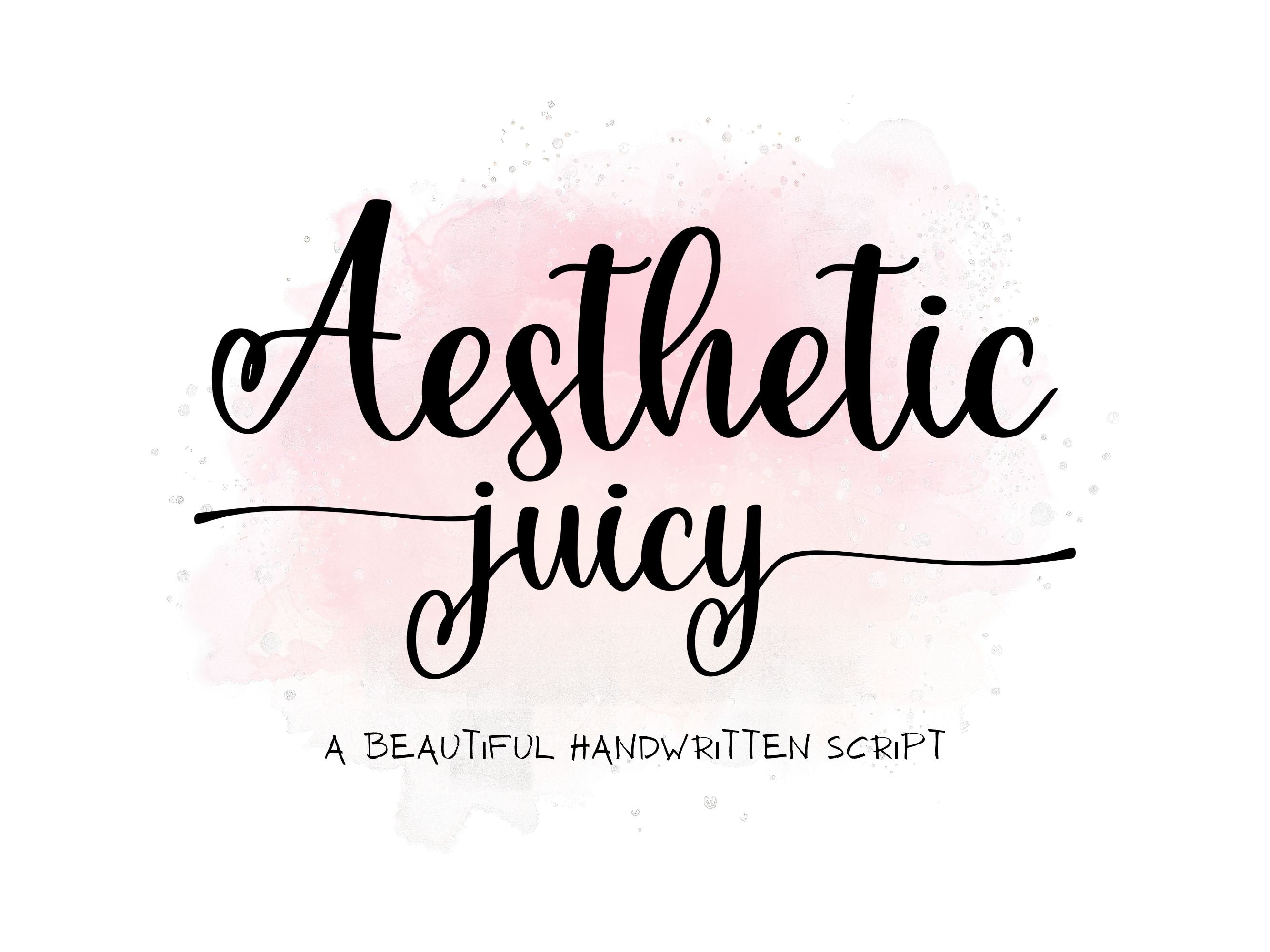 Aesthetic Juicy Font | Modern Calligraphy Fonts, Cursive Script, Fonts with Heart Tail for Crafts, Beautiful Font, Font for Cricut