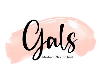 Gals Font - Handwritten Font, Cursive Bouncy Script for Cricut, Procreate, digital download