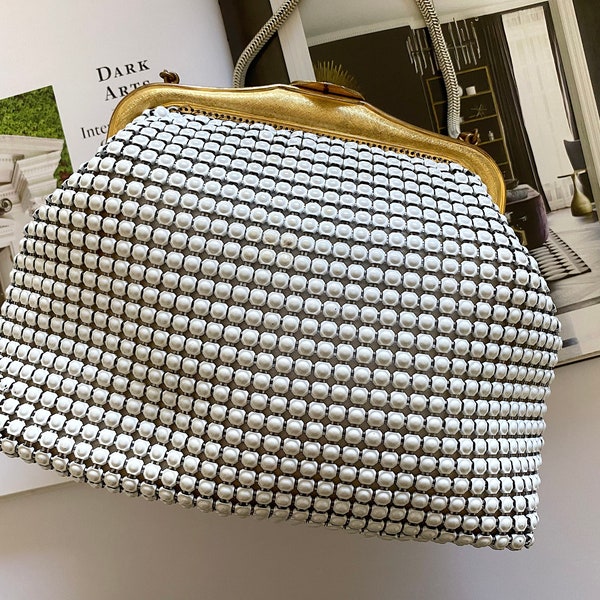 Vintage Oroton Alumesh White Handbag