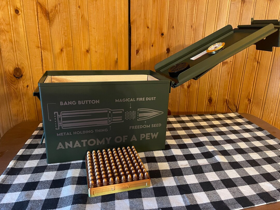 Custom 50 Cal Ammo Can Cigar Humidor Great Retirement, Birthday and ...