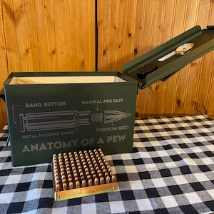Custom 50 Cal Ammo Can Cigar Humidor  Great Retirement, Birthday and Conversation piece. Personalized Ammo Box, Cigar humidor Fathers Day