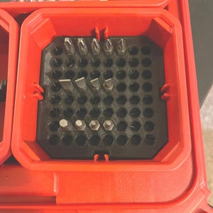 Milwaukee packout 1/4in bit insert for shallow cups.3D printed
