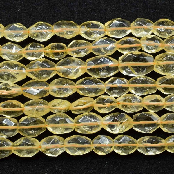 Citrine Faceted Oval Shape Beads,Amazing Quality Citrine Gemstone Nugget Beads,Faceted Oval Loose beads, Checker Cut jewelry making Strands