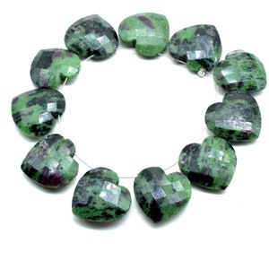 Ruby Zoisite Gemstone 20mm heart shape carved Briolettes,,Gemstone Briolettes,Ruby Zoisite Carved Briolettes,Ruby Zoisite Carved Briolette