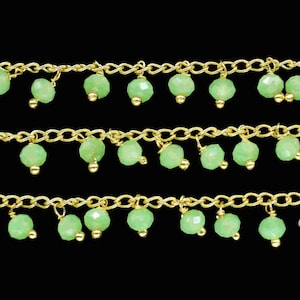 Prehnite  Quartz Rosary Chain,Gemstone Cluster Beads Chain,Handmade beaded Chain,Station link Connector,Dangle Cluster Chain,Jewelry Gift