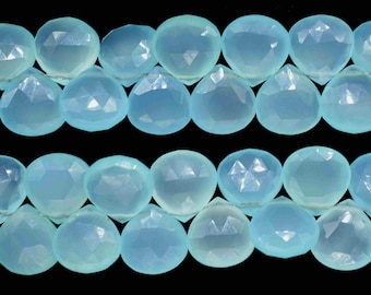 Aqua Chalcedony Heart shape Briolettes,Aqua Chalcedony Checker Cut Briolette,Aqua Chalcedony Gemstone Briolette's Strand, Calibrated Jewelry