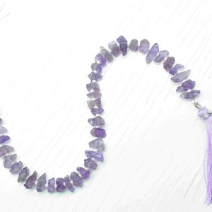Amethyst Gemstone Rough Stone 4x7mm to 5x10mm Nuggets Beads,Light Purple Amethyst Bead Jewelry Making,Light Purple Amethyst Bead Jewelry