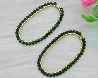 Green Agate Faceted Gemstone 32x56mm Oval Shape Component,Green Agate Wire Wrapped Dangle Earring,Green Agate Finding Component Jewelry,Gift