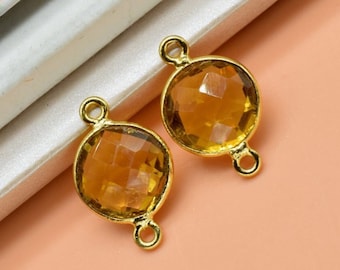 PH PandaHall 12 pz Collegamenti A Fiore D'Oro, Ciondoli A Forma di Fiore In Ottone Placcato Oro 18K Connettori con Ciondolo A Forma di Pianta Ciondoli