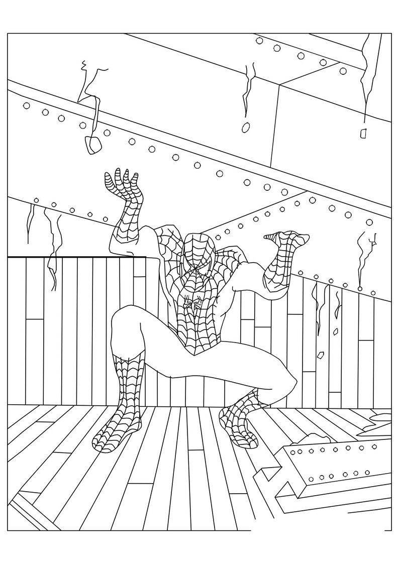 Spiderman Coloring Book - Etsy
