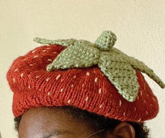 Crochet Strawberry Beret - Etsy Denmark