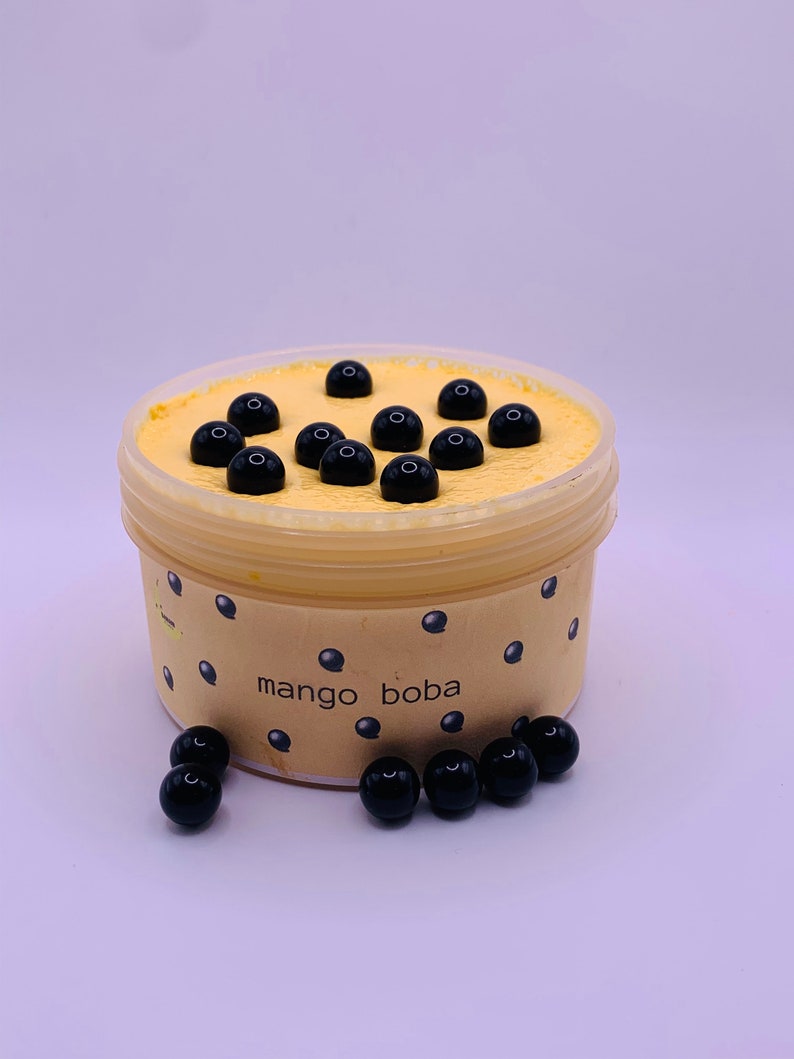 Mango Boba Thick & Glossy Slime Mango Scented Comes W/ Etsy