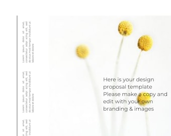 Plantilla de propuesta de diseño profesional para Canva: diseño de propuesta elegante y personalizable