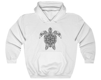 Sea Turtle Mandala Hooded Sweatshirt