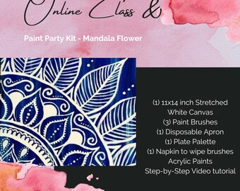 Paint Party Painting Kit - Mandala Flower Painting