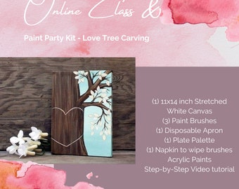 Paint Party Painting Kit - Love Tree Painting