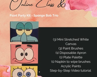 Paint Party Painting Kit Trio - Pineapple Under the Sea  Friends Paintings