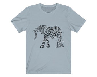 Elephant Mandala Unisex Jersey Short Sleeve Tee