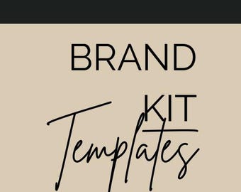 Oltre 100 modelli di kit di marchi moderni / Pacchetto di branding Canva modificabile / Loghi, tavolozze di colori, caratteri e kit per social media / Download immediato