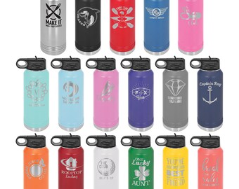 32 oz Personalized Engraved Water Bottle, Sports Bottle with Straw and Lid, Cheer Team Gift, Custom Drink Bottle, Personalized Name Tumbler