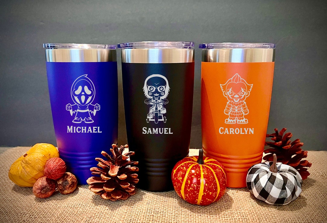 20 Oz Halloween Slider Lid Personalized Tumbler, Friendly Halloween