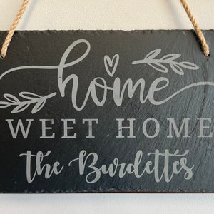 Family Signs, Wedding Signs, Custom Slate Signs, Home Sweet Home, Man Cave Signs, Gifts, Wedding Gifts, Wall Art, Slate Sign, Wall Hanger,