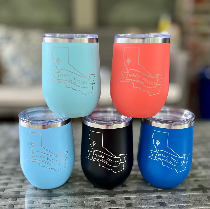 12 Oz Personalized Tumblers Custom Engraved Travel Mug Etsy