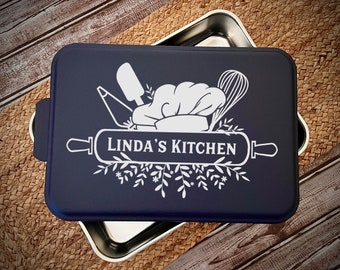 Custom Engraved Cake Pan, Personalized Cake Pan, 9x13 Aluminum Cake Pan, Bakers Gift, Baking Pan, Housewarming, Gift for Her, Gift for Mom