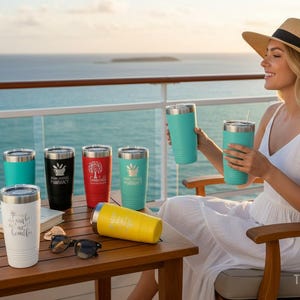 Vasos de acero inoxidable personalizados, taza térmica grabada, taza de viaje personalizada, vaso de café, regalo para él o ella, regalos para damas de honor