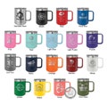 Laser Engraved Coffee Mugs, 15 oz Personalized coffee mug, Custom Engraved Coffee Cup, Coffee Gift, Insulated coffee mug, corporate gift.