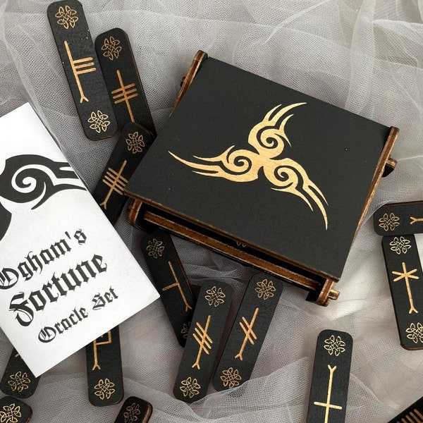 Ogham's Fortune Rune Set // Ogham Runes // Celtic Runes // Altar Tool // Divination Rune Set // Celtic Tree Alphabet  // 25-piece set