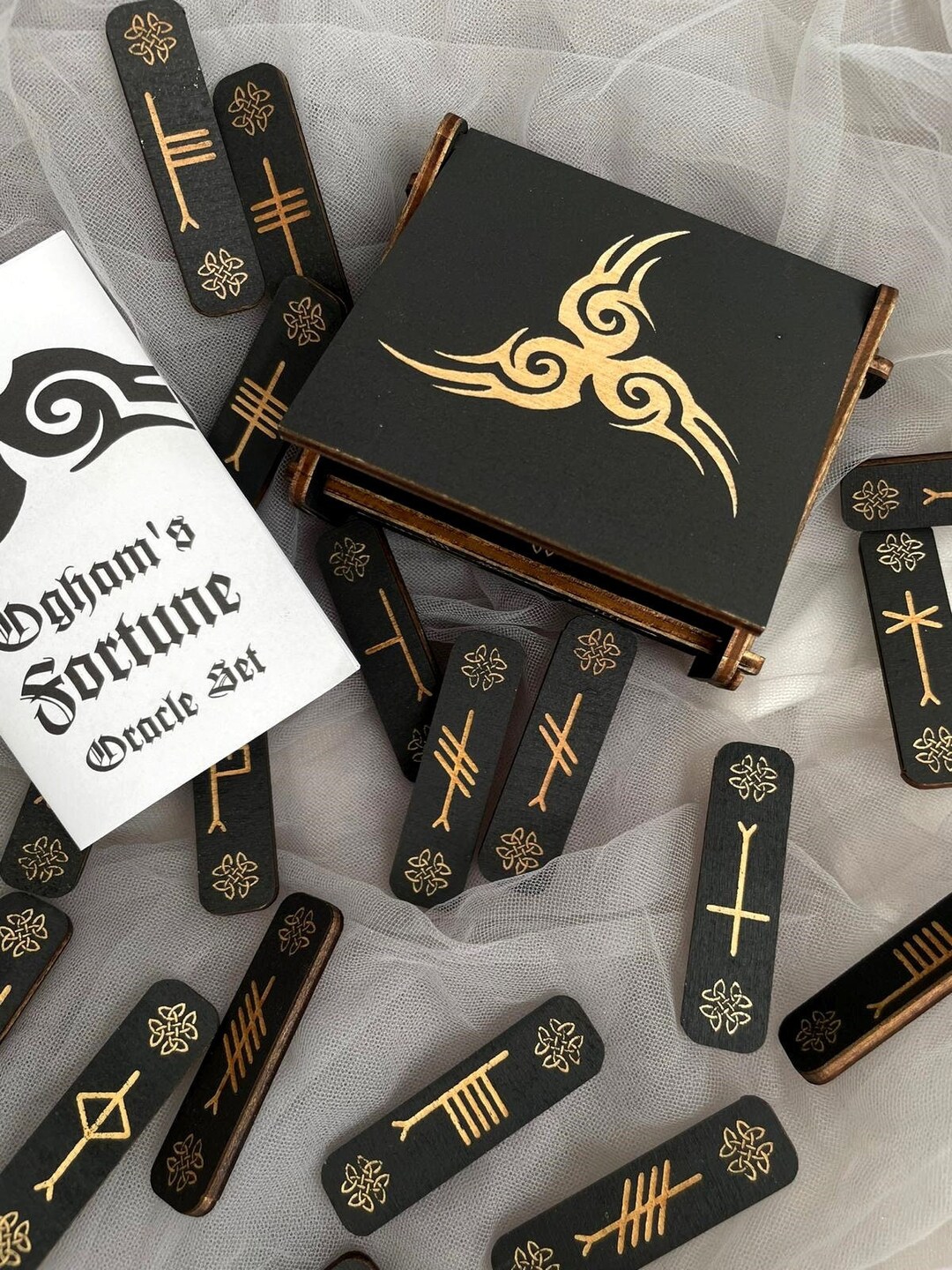 Ogham's Fortune Rune Set // Ogham Runes // Celtic Runes // Altar Tool
