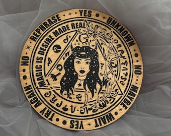Mystic Girl Pendulum Board / Altar Board / Divination Board / Talking Board