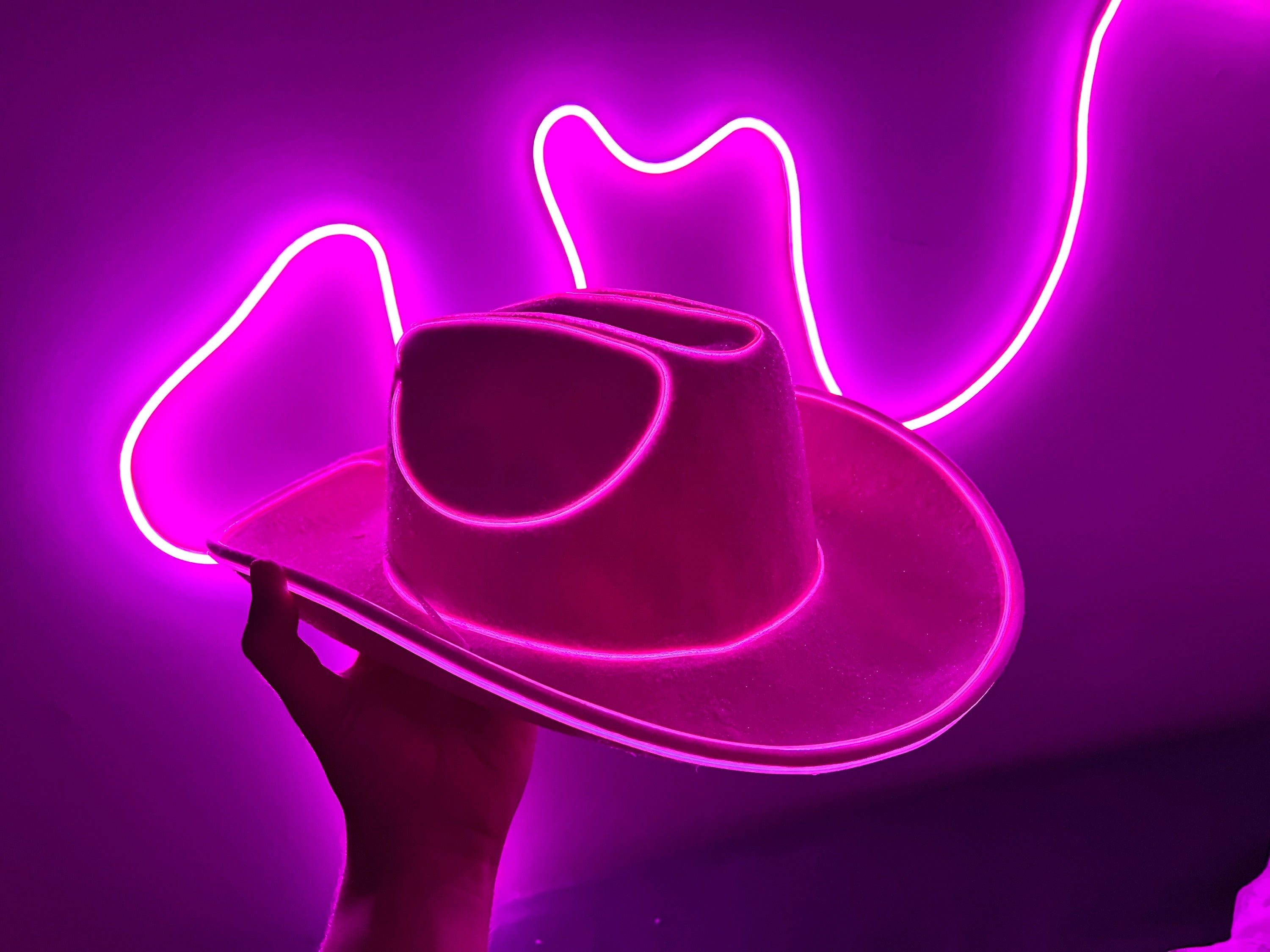 Cowboyhut Mit Pinkem Kuh-Motiv – Einheitsgröße Für Erwachsene, Perfekt Für Kostümpartys & Y2K-Look